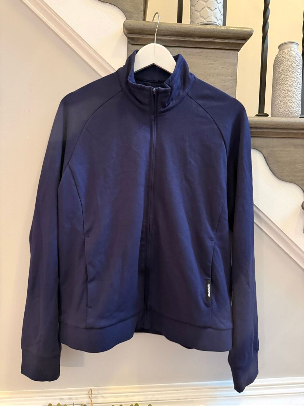 Jaanuu Navy Zip Up Scrub Jacket sz XL EUC